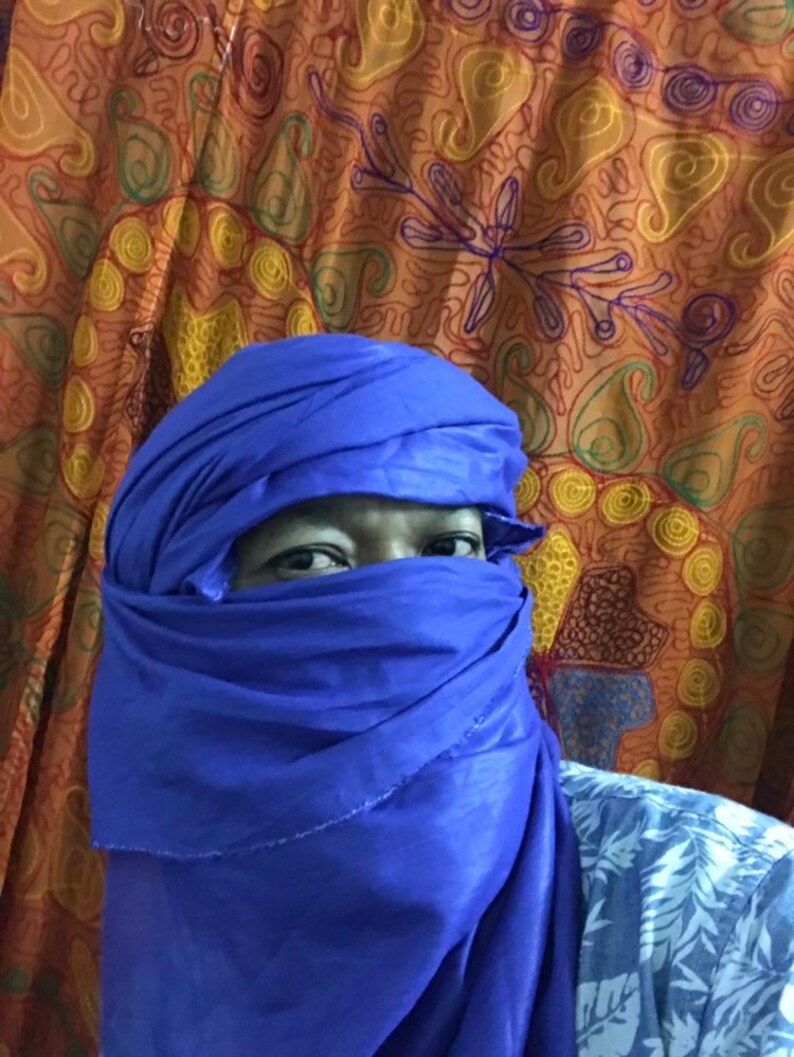 Blue Scarf Turban Berber Bedouin Nomad Shawl Sahara Desert Etsy Singapore