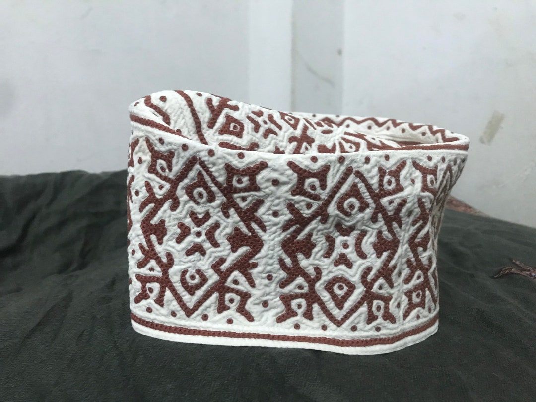 Omani Kufi Koofi Hat Topi Embroidery Handmade Cap Islamic Muslim Size