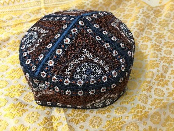 Taglia 57 F1 tribale vintage cap Islamic Men Cappello musulmano