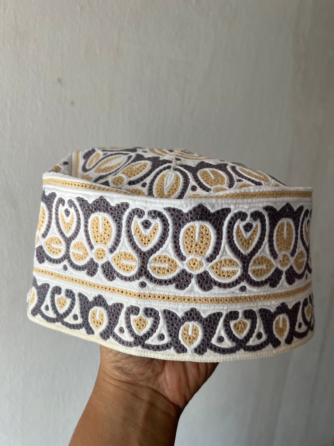 Vintage Omani Kufi Koofi Hat Topi Embroidery Handmade Cap Etsy