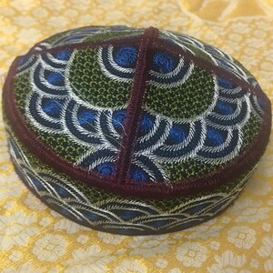 Size 58 F29 tribal vintage cap Islamic Men Hat Muslim salat Imam Hat Embrodery Beanie Kufi prayer ramadan Umrah Hajj Festival Boho Pattern