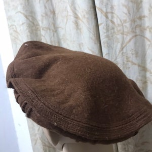 Brown Coffee afghan hat, pakul , pakol ,Islamic Men Hat ,  Kofi , Muslim Cap, salat Hat , Beanie Hat , kufi prayer Cap, Army , size 21 -23&quot;