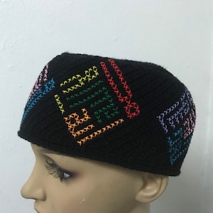 Chirstian Hut, Kofi, orthodoxe Priester, Stickerei Hut, Beanie Hut, Größe 23-25 Zoll Skufia, Skoufos, georgisch orthodoxer Hut, arabische Kunst