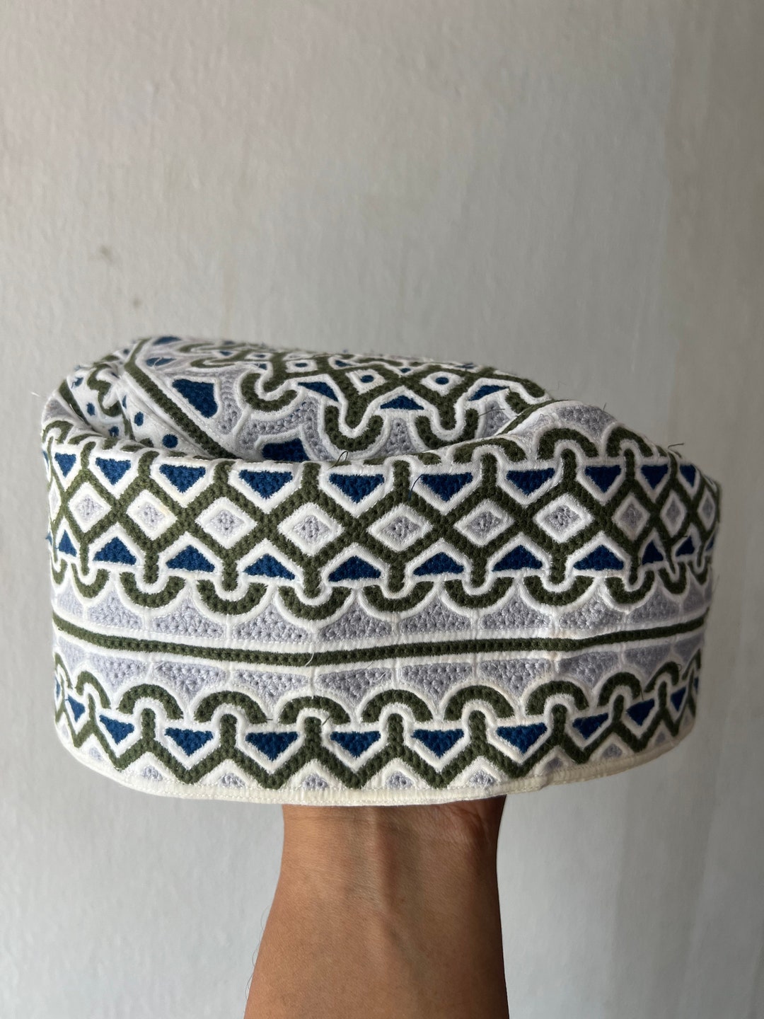 Omani Kufi Koofi Hat Topi Embroidery Handmade Cap Islamic Etsy