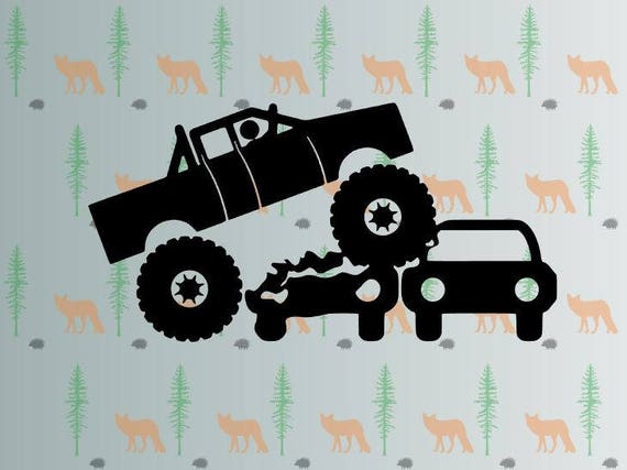 Monster truck svg monstertrucks svg files for cricut | Etsy