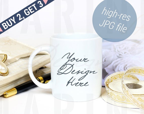 Coffee Mug Mockup White Mug Mockup Stock Photo Feminine Coffee Mug Mockup White Mug Mockup Stock Photo Feminine