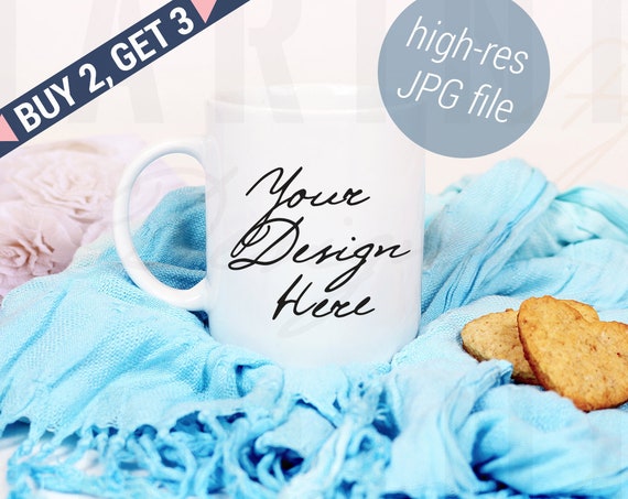 Mug Mockup With Cookies On Colorful Background Coffee Mug Mug Mockup With Cookies On Colorful Background Coffee Mug