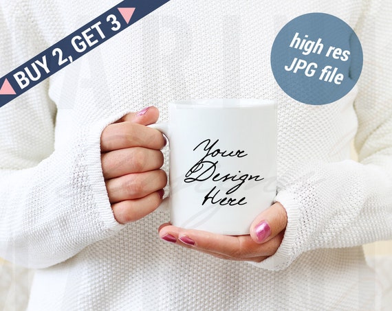Mug Mockup With Woman Stock Photo Of Woman Holding
