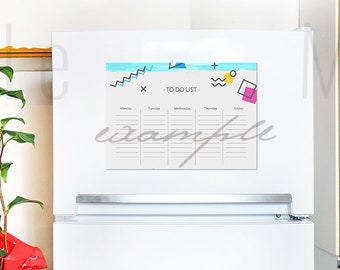 Download Free Magnetic Fridge Calendar Mockup Magnetic Fridge Planner Magnetic PSD Mockup Template