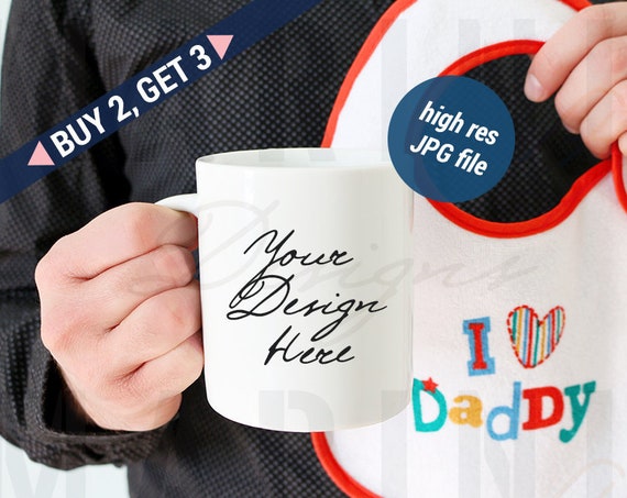 Coffee Mug Mockup With Man Man Holding Mug Mockup