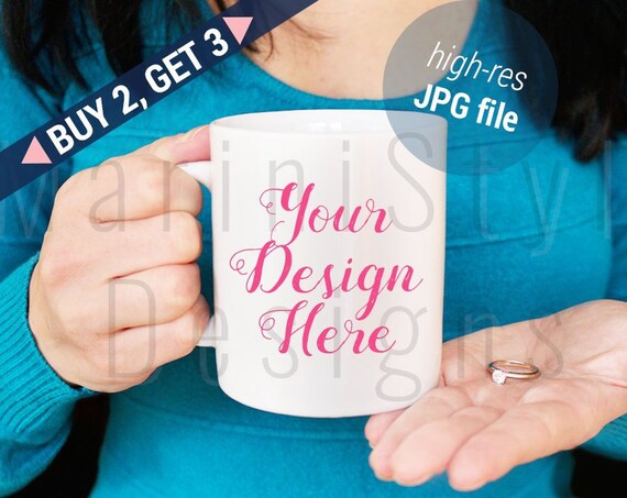 Woman Holding Mug Mockup Coffee Cup Mockup With Woman