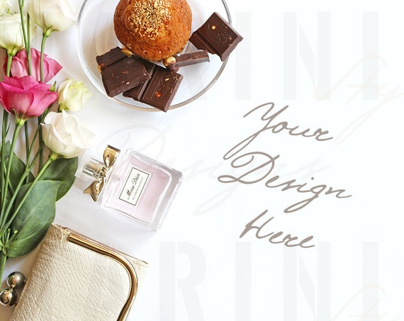 Download Feminine Styled Desk Mockup Flowers On White Desk Styled Amazing Psd Mockups Graphic Design PSD Mockup Templates