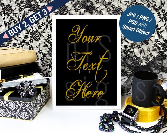 A4 Frame Mockup 8x11 Frame Mockup Feminine Styled Frame