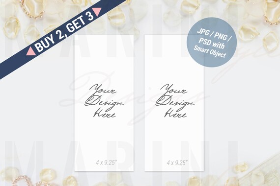 Wedding Stationery Mockup Wedding Program Mockup Wedding Menu Mockup