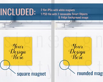 Download Fridge Magnet Mockup Etsy