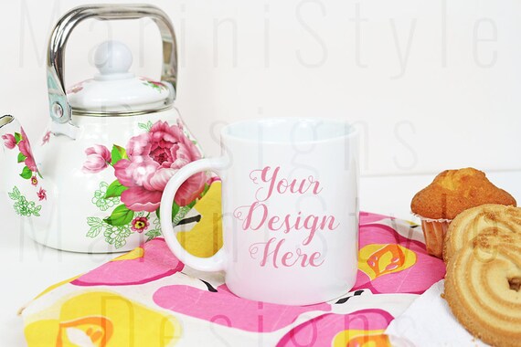 Shabby Chic Mug Mockup Romantic Styled Stock Photography White Shabby Chic Mug Mockup Romantic Styled Stock Photography White