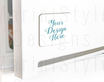 Download Magnet Mockup, Square Magnet rounded edges, rounded corners, Fridge Magnet Styled Stock ...