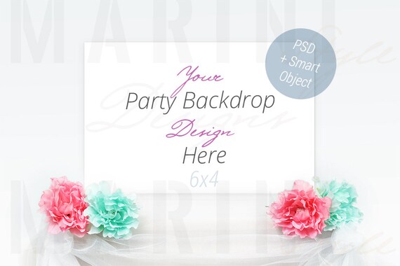 Dessert Table Backdrop Mockup For Wedding Birthday Bridal Shower
