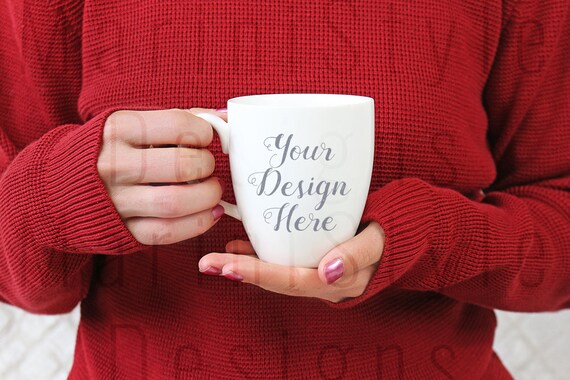 Coffee Mug Mockup Bistro Mug Mockup Female Hands Holding