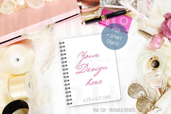 Girl Boss Spiral Journal Mockup 425 X 55 A6 Girl Boss Spiral Journal Mockup 425 X 55 A6