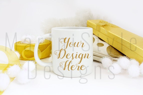 Styled Mug Mockup White Coffee Mug Mockup On Gold Styled Mug Mockup White Coffee Mug Mockup On Gold