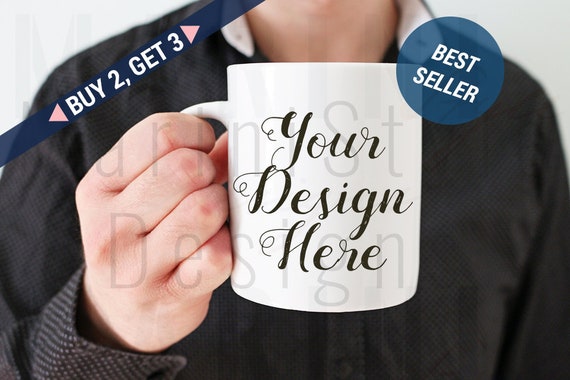 Mens Coffee Mug Mockup Mug Mockup With Man Masculine