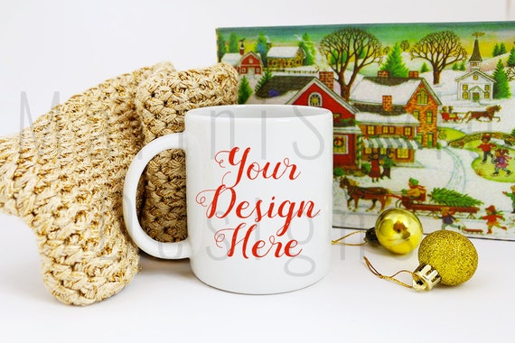 Christmas Styled Mockup Of Mug Winter Mug Mockup Holiday Christmas Styled Mockup Of Mug Winter Mug Mockup Holiday