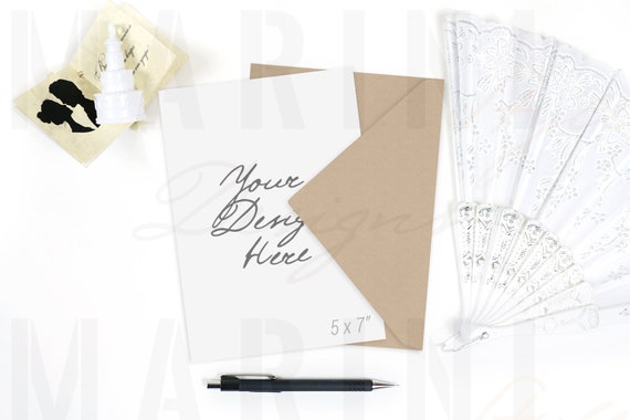 Download Free Card Mockup Wedding Stationery Mockup 5x7 Stationery Mockup PSD Mockup Template