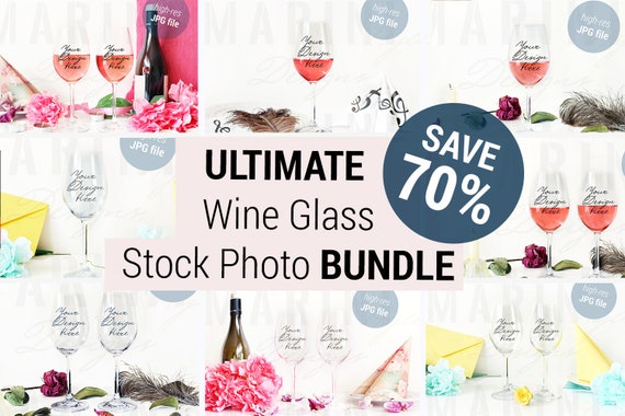 Bundle Of Wine Glass Stock Photo Mockups Thin Stem Bundle Of Wine Glass Stock Photo Mockups Thin Stem