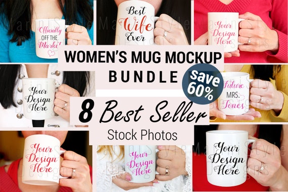 Woman Holding Mug Mockup Mug Mockups With Woman Stock
