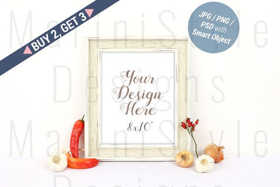 Farmhouse Sign Mockup White Wood Frame Mockup Minimalist Frame
