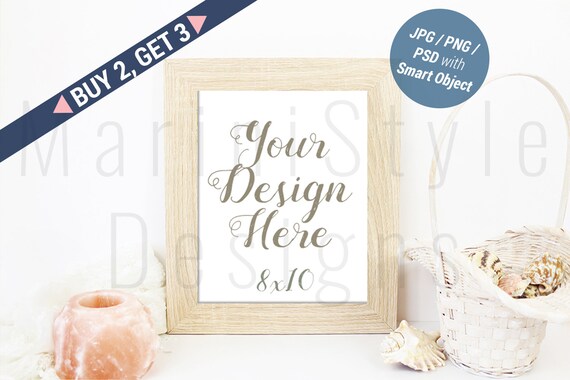 8x10 Wooden Frame Mockup Rustic Frame Mockup Wooden Sign