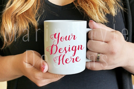 Download Free Sublimation Mug Mockup Blond Woman Holding Mug Styled Stock Amazing Psd Mockups Designers PSD Mockup Template