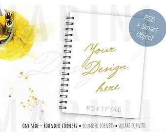 Download Free Mockup Of Spiral Notebook 8 5 X 11 Or A4 Psd With Smart Object Photoshop File Personalized Notebook Stock Photo 333 Best Free Psd Mockups To Download PSD Mockup Template
