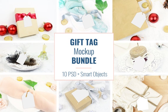 Gift Tag Mockup Bundle Christmas Gift Tag Mockup Wedding