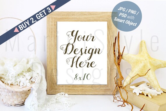 8x10 Wood Frame Mockup Farmhouse Sign Mockup Rustic Frame