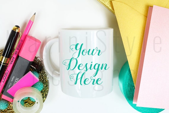 White Mug Mockup Styled Stock Photography Stock Photo Stock