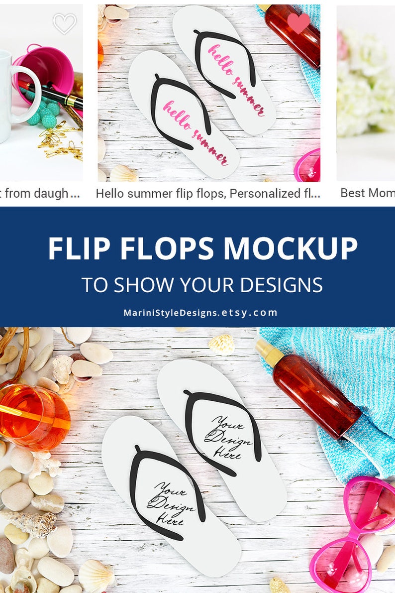 Download Summer Flip Flops Mockup Beach Flip Flops Mock up Flip ...