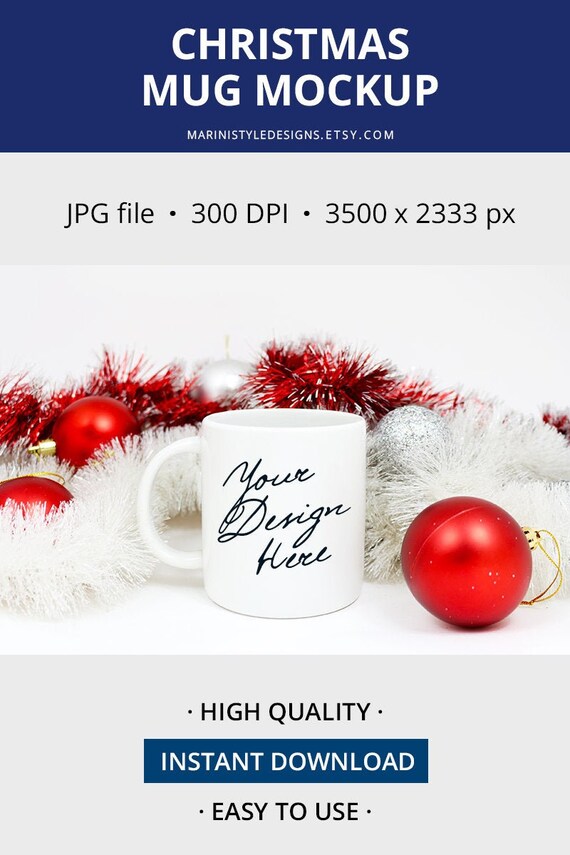 11oz Christmas Mug Mockup Winter Coffee Mug Mockup White Etsy