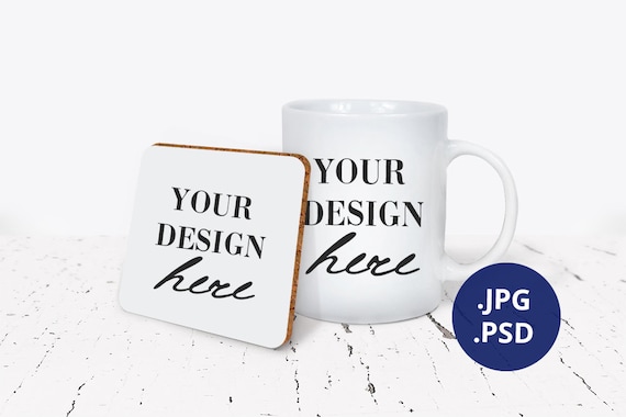 Cork Coasters Mockup Mockups