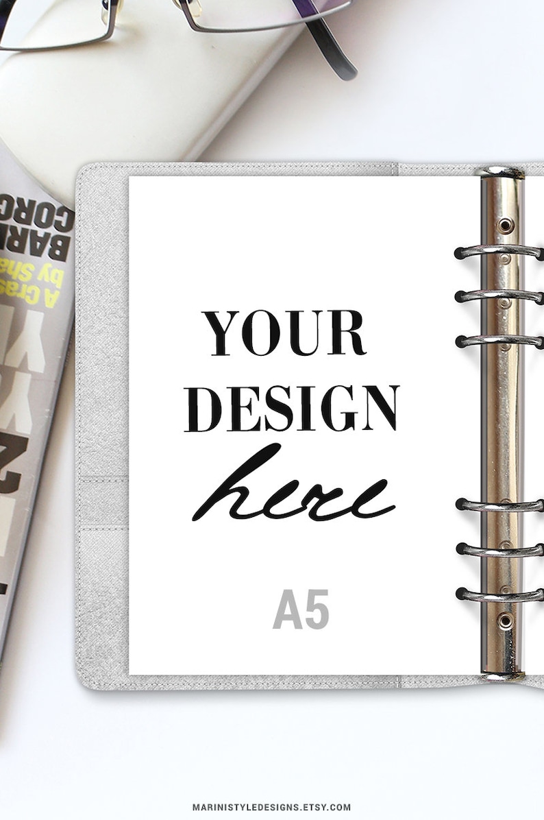 Download A5 planner Mockup Disc-bound planner mockup Planner inserts | Etsy