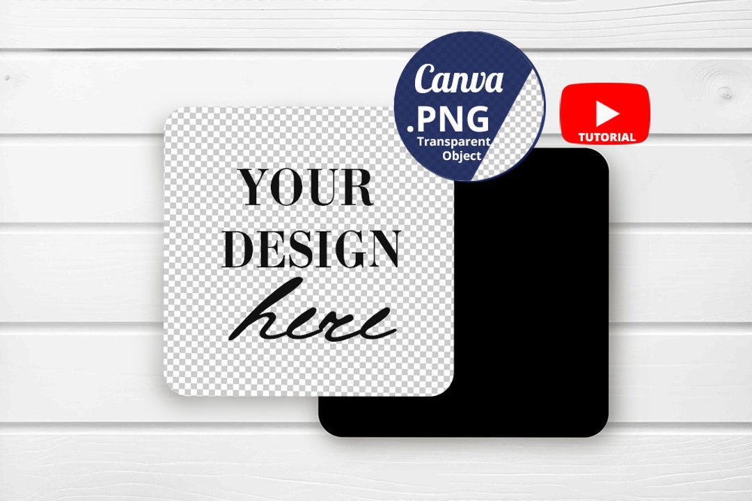 Square Magnet Mockup Canva PNG Transparent, Magnet Black Back Mockup ...