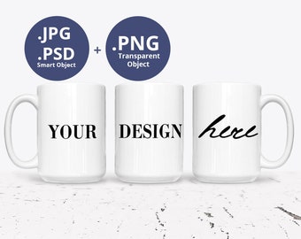 15oz Mug Mockup Full wrap, 3 Mugs Mockup 15 oz, PSD Smart Object mockup, Transparent PNG Mockup, Sublimation mug mockup 1254