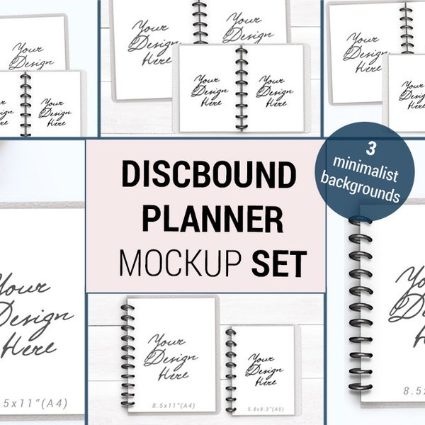 Disc-bound Planner Mockup, Discbound Notebook mockup, Planner Pages Mockup, Printable Planner Mockup, TUL, Arc, Circa Planner Mockup, 1088