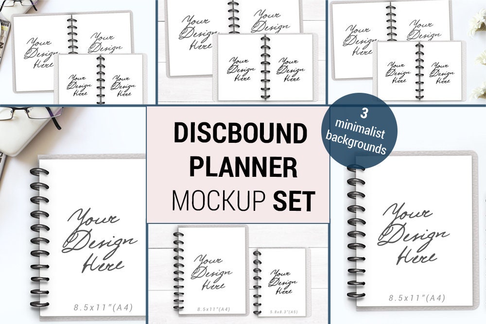 Discbound Planner Mockup Discbound Notebook Mockup Planner Etsy