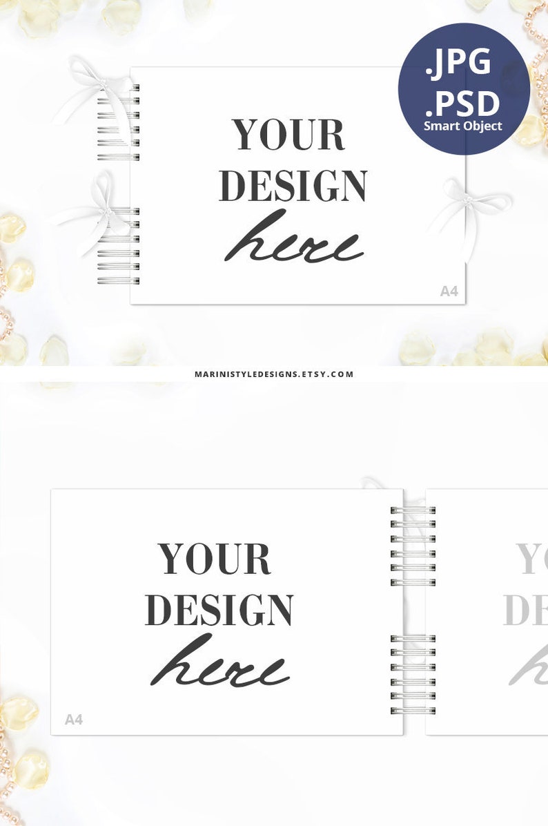 A4 Spiral Photo Book Mockup Guest Book Mockup Personalized Etsy