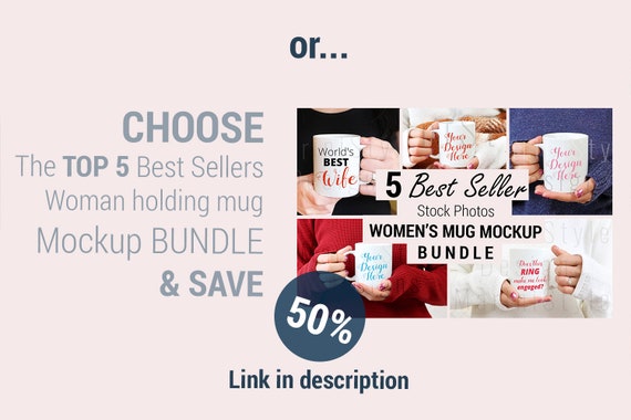 Mug Mockup With Woman Stock Photo Of Woman Holding Mug Etsy