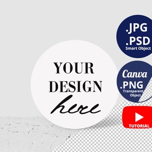 Round coaster Mockup, Circle coaster Mockup, Coaster Canva Mockup PNG transparent background, Smart Object PSD editable background 1445