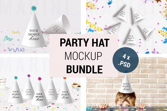 Download Party Hat Mockup Bundle Birthday Party Hat Mockup Party Etsy