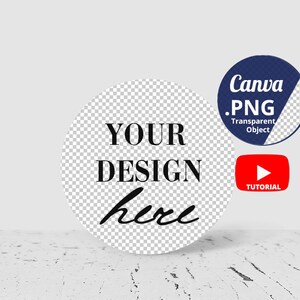 Round coaster Mockup Canva transparent PNG, Circle coaster Mockup, White Coaster Canva Mockup PNG transparent background, 1445c